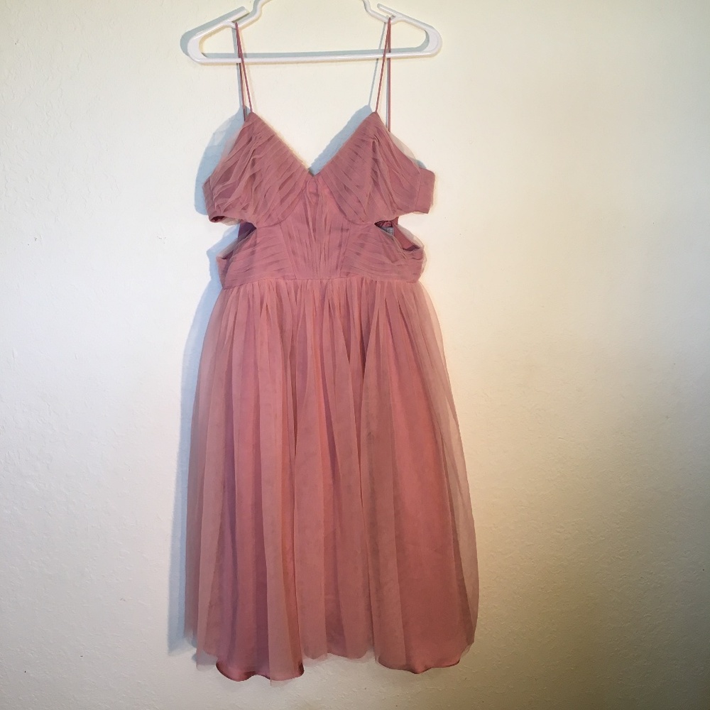 ASOS pretty light mauve fit and flare dress. Size 6.